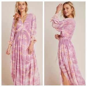 Young Fabulous & Broke meadow pink tie dye maxi dress 20321